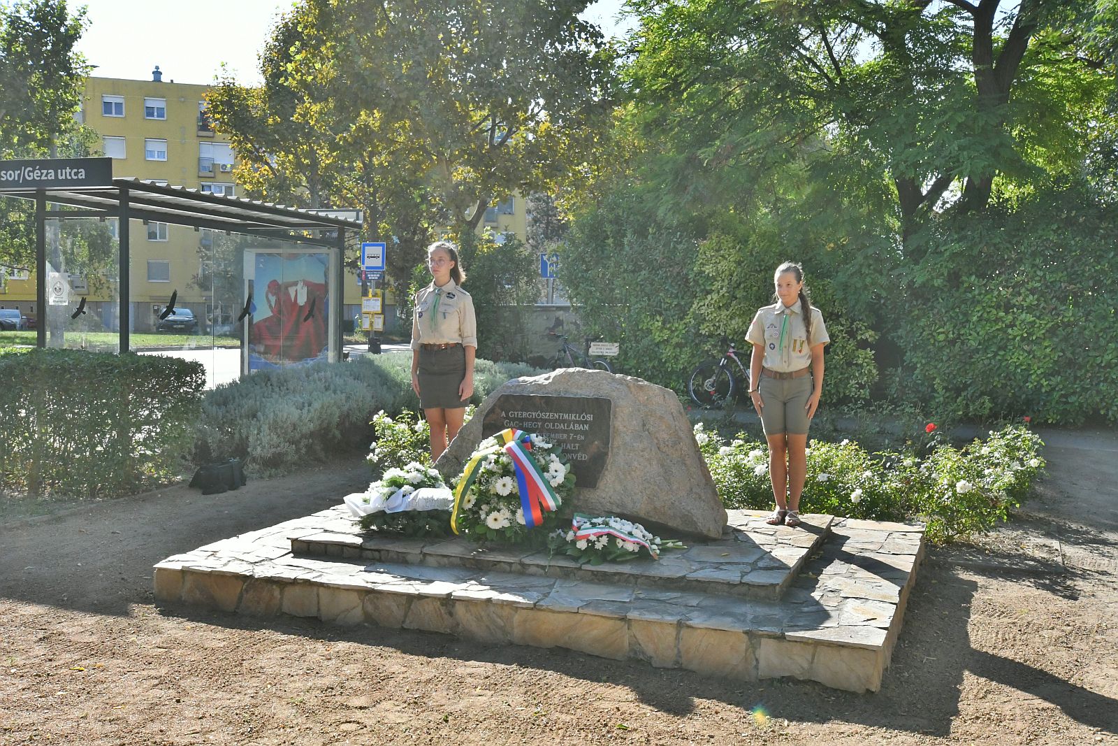 A Gac-oldalban elhunyt székesfehérvári katonákra emlékeztek a Gyergyó Emlékparkban